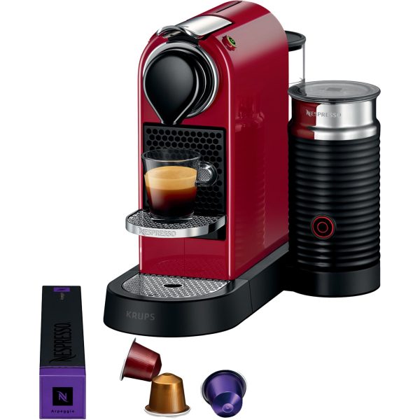 Nespresso Citiz & Milk by Krups kaffemaskine, rød